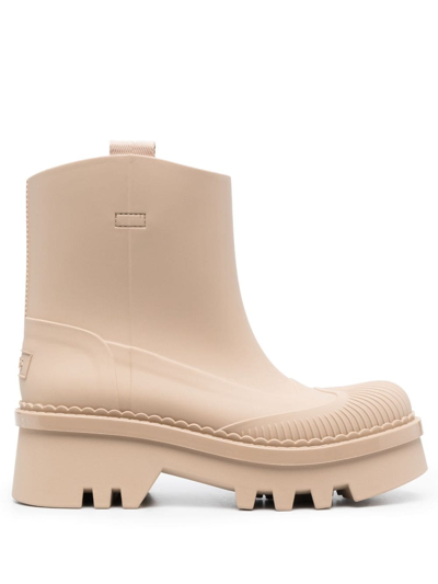 Chloé Raina Rubber Boots In Pink