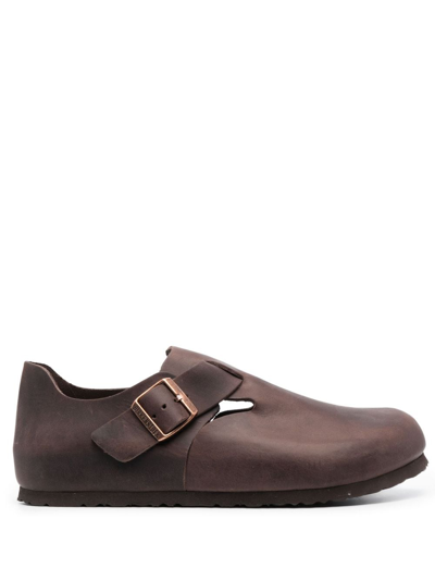 Birkenstock London Round-toe Leather Loafers In Brown