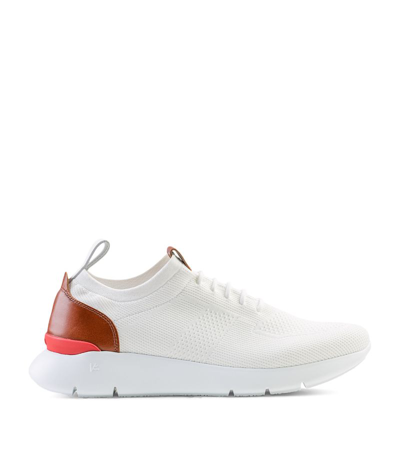 Isaia Cotton Trainers In White