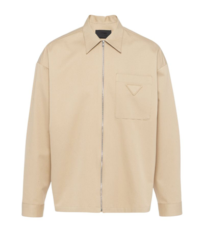 Prada Cotton-blend Blouson Jacket In Multi-colored