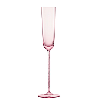 Lsa International Set Of 2 Champagne Theatre Champagne Flutes (120ml) In Pink