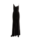 Philosophy Di Lorenzo Serafini Cowl-neck Velvet Long Dress In Nero