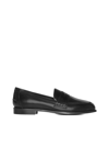 Aeyde Round Head Loafer Shoes In Black