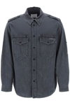 Isabel Marant Marant 'cesar' Chambray Shirt In Dark Grey (grey)