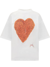 Marni Heart-print Cotton T-shirt In Lily White