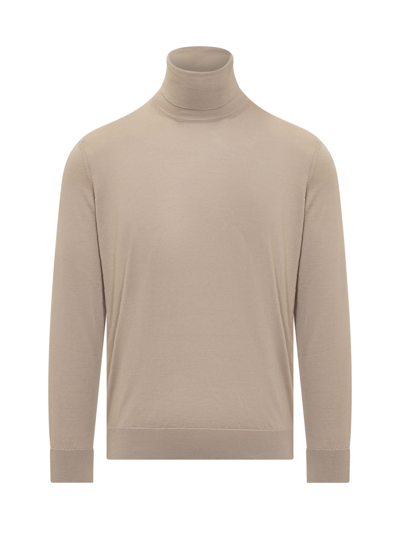 Ermenegildo Zegna Turtleneck Sweater In Beige