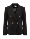 Michael Michael Kors Michael Kors Double-breasted Jacket In Black
