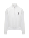 Jw Anderson Padlock Half Zip Sweatshirt In White