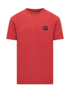 Dolce & Gabbana Men's Cotton Crew-neck T-shirt In Rosso Lampone