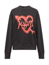 Msgm Logo-print Cotton Sweatshirt In Black