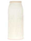Maison Margiela Semi-sheered High-waisted Skirt In Beige