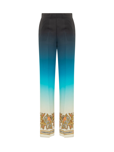 Etro `lucy` Pants In Blue