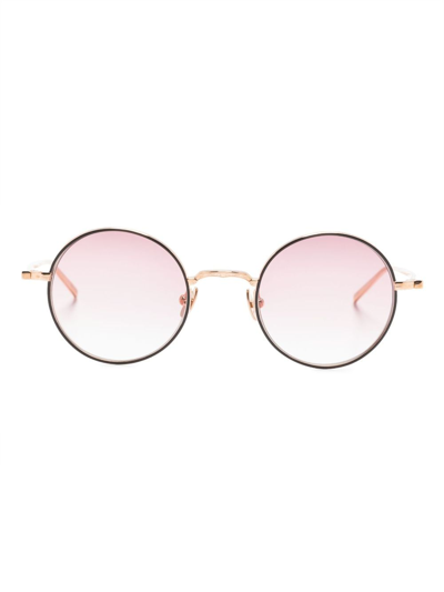 Matsuda Runde Sonnenbrille Mit Farbverlauf In Pink