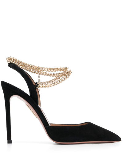 Aquazzura Flash 105mm Pumps In Black