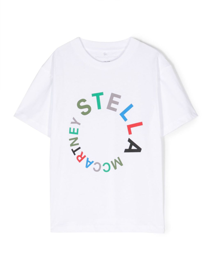 Stella Mccartney Logo-print Cotton T-shirt In Weiss