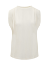 Michael Michael Kors Sleeveless T-shirt In Bone