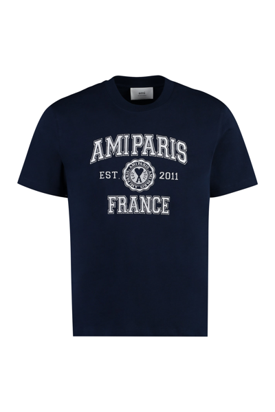 Ami Alexandre Mattiussi Ami Paris France T-shirt In Blue