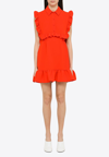 Sportmax Red Dress With Ruffles In Red