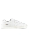 Golden Goose White Stardan Leather Sneakers With Star Motif In White