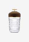 Saint Louis Folia Dark Wood Portable Lamp In Transparent