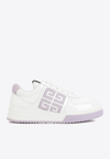 Givenchy G4 Logo Low-top Sneakers In Calf Leather In White