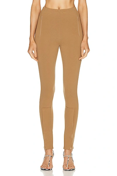 Wardrobe.nyc Side Zip Leggings In Camel