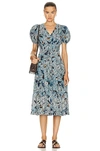 Ulla Johnson Thelma Printed Midi Dress In Morning Glory