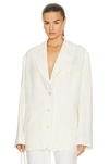 Acne Studios Single-breasted Blazer In Warm White