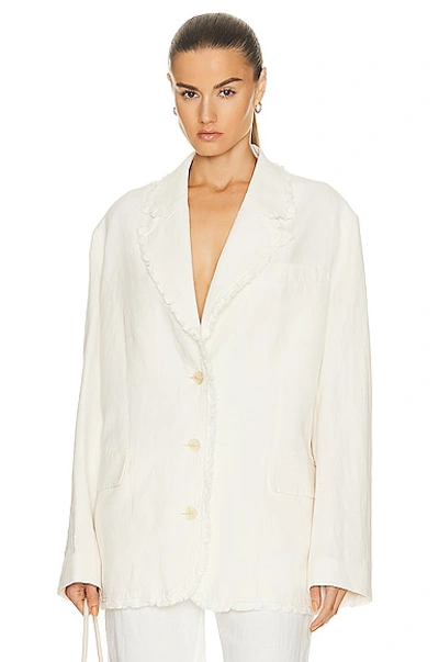 Acne Studios Single-breasted Blazer In Light Sand