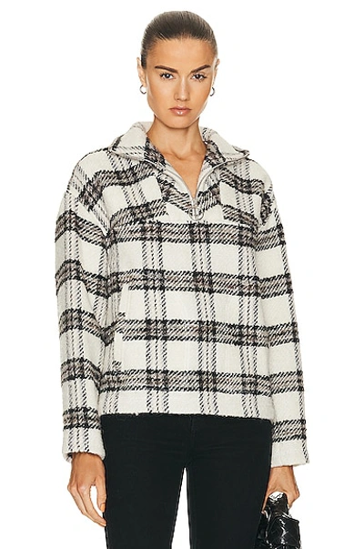 Iro Beige Bika Checked Cotton Blend Sweatshirt In Multi