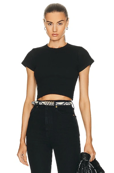 Leset Kelly Crop Slim Fit Tee In Black