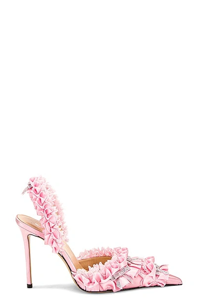 Mach & Mach Beauty Of Antoinette Satin Slingback Pump In Pink