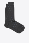 Ferragamo Medium Gancini Jacquard Sock In Gray