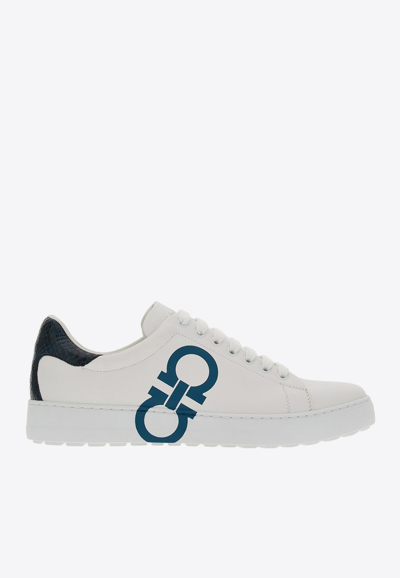 FERRAGAMO GANCINI LOW-TOP SNEAKERS