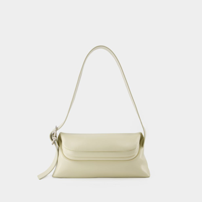 Osoi Folder Brot Leather Shoulder Bag In Beige