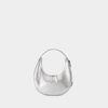 Osoi Metallic Toni Zipped Shoulder Bag In Silver