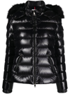 Moncler Badyf Faux Fur-trimmed Down Jacket In Black