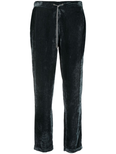 Fabiana Filippi Drawstring-waist Velvet Trousers In Ottanio