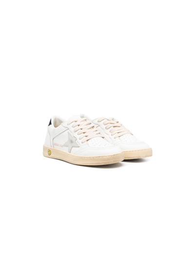 Golden Goose Babies' Super-star Leather Sneakers In White