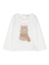 Il Gufo ml Print T-shirt In White
