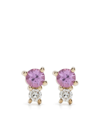 Adina Reyter 14k Yellow Gold Amigos Sapphire And Diamond Stud Earrings In Gold