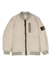 STONE ISLAND JUNIOR COMPASS-PATCH PADDED BOMBER JACKET