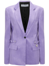 Jw Anderson Notched-lapels Button-fastening Blazer In Purple