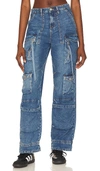 Blanknyc Cargo Denim In Blue