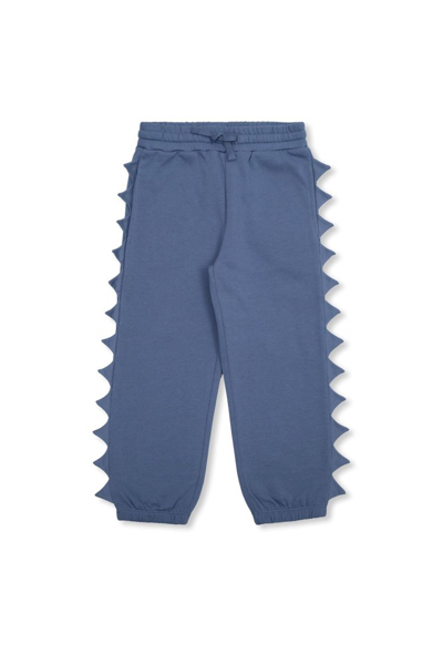 Stella Mccartney Kids Monster Spike Drawstring Joggers In Blue