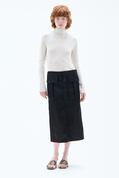 Filippa K Long Cargo Skirt In Black