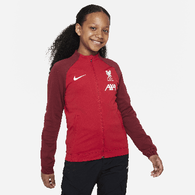 Nike Liverpool Fc Academy Pro Big Kids' Knit Soccer Jacket In Red