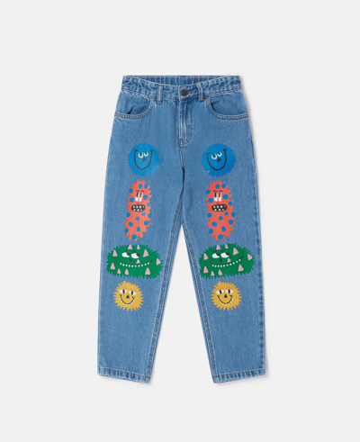 Stella Mccartney Kids' Monster Mania Jeans In Blue