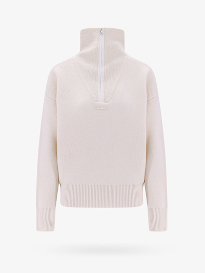 Coperni Wool Sweater With High Collar In White