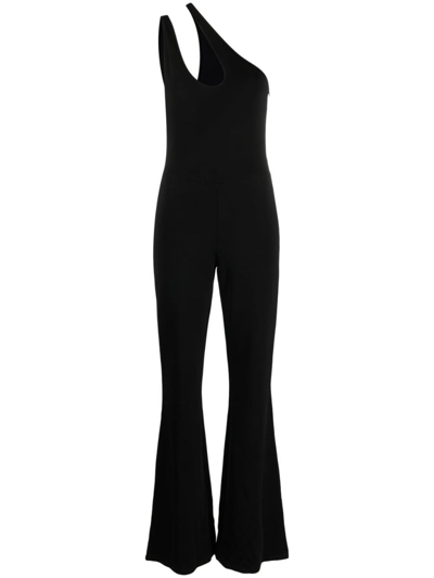 Pinko Cut-out Flared-leg Jumpsuit In Black